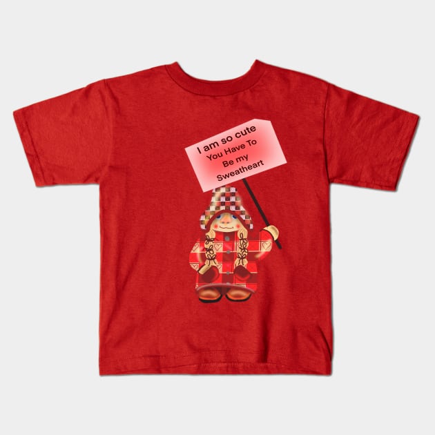 Be Mine Kids T-Shirt by CATiltedArt